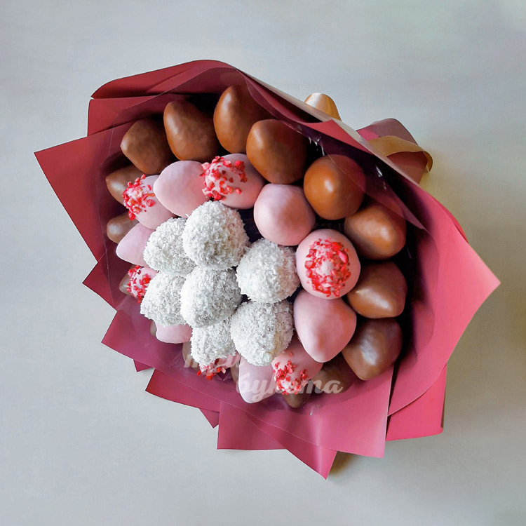 Букет из 35 клубник в глазури (доп. фото 2)